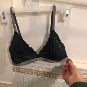 Black lace bra